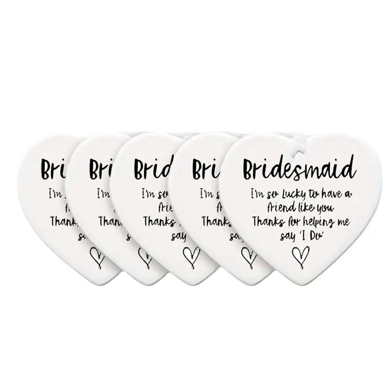 5pcs  set Bridesmaid Keepsake, Thank You Bridesmaid Gift, Bridesmaid Gifts, Bridesmaid Ornament, Gift for Bridesmaid, Thanks for Being My Bridesmaid Mermaid christmas 2024 ornament christmas gift ideas