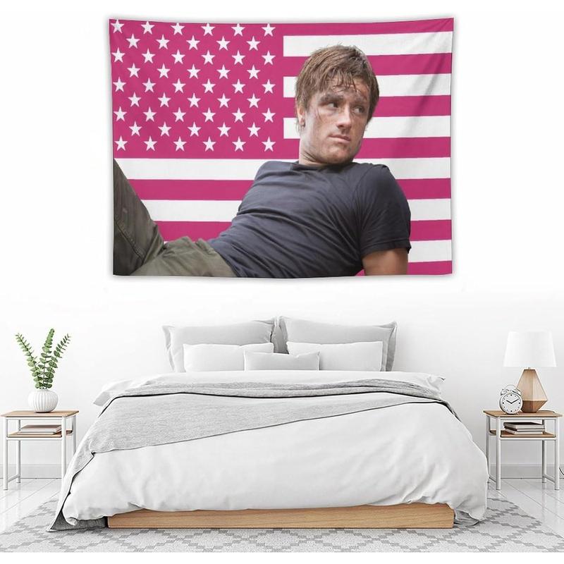 Josh Actor hutcherson Tapestry Wall Hanging Flag Art Aesthetic Poster Dorm Tapestries For Bedroom Party Home Living Room Decor 30