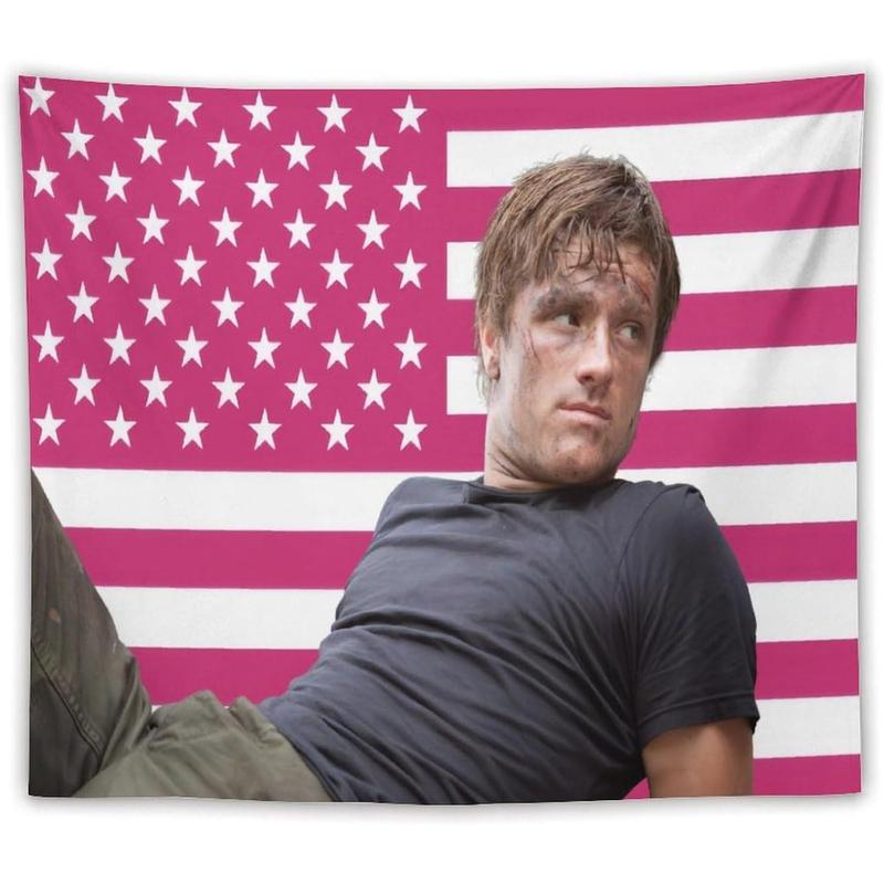 Josh Actor hutcherson Tapestry Wall Hanging Flag Art Aesthetic Poster Dorm Tapestries For Bedroom Party Home Living Room Decor 30