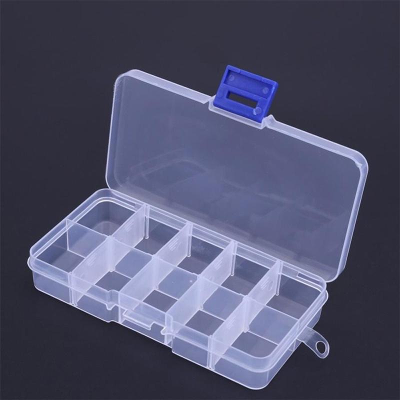 Clear Fishing Lures Storage Box, 15 Girds Fishing Tackle Organizer Box, Fishing Lures Case, Universal Organizer Box for Beads, Buttons & Flyfishing, Solocamping, picnicaesthetic