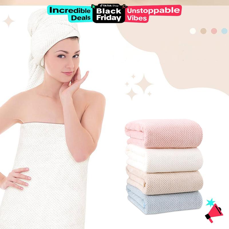 Women's Coral Fleece Bathrobe, Household Daily Hair Quick-drying Towel, Soft Absorbent Bath Skirt, Ladies Wearable Bath Towel, Bathrobe for Beach Spa Sauna Shower Bathroom christmas 2024