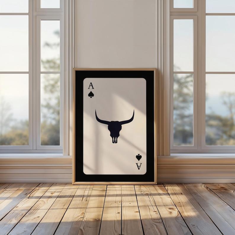 How Lucky Are We Set of 3, Ace Playing Card Poster, Trendy Western Wall Art, Retro Cowgirl Print, Modern Cowboy Décor