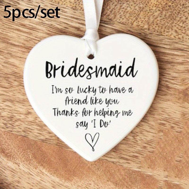 5pcs  set Bridesmaid Keepsake, Thank You Bridesmaid Gift, Bridesmaid Gifts, Bridesmaid Ornament, Gift for Bridesmaid, Thanks for Being My Bridesmaid Mermaid christmas 2024 ornament christmas gift ideas