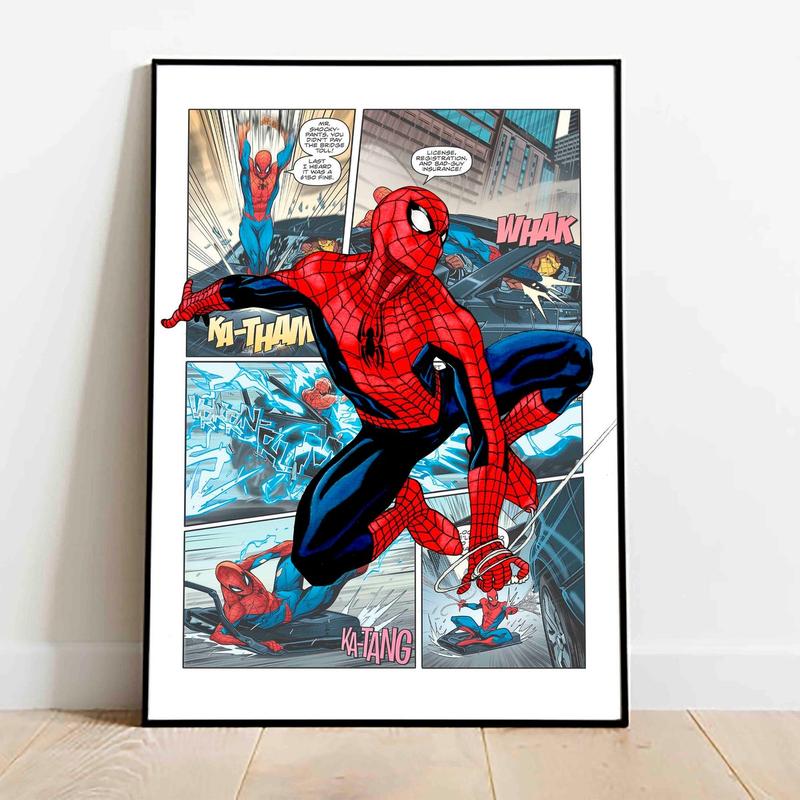 Spiderman Download Print, Printable Superhero Art for Nursery Decor Poster