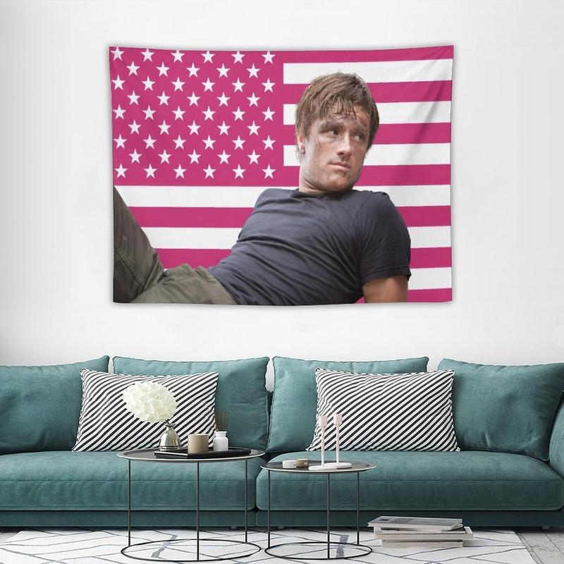 Josh Actor hutcherson Tapestry Wall Hanging Flag Art Aesthetic Poster Dorm Tapestries For Bedroom Party Home Living Room Decor 30