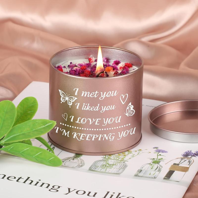 Funny Daughter Gifts, Daughter Gifts from Mom, 9oz Soy Wax Scented Candles with Floral Inside, Daughter Birthday Gifts Candle, Best Daughter Gifts Ideas for Birthday Christmas Valentines Day