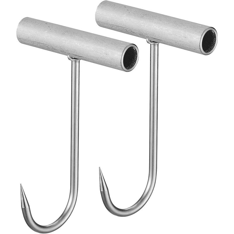 Stainless Steel Meat Hook - 2Pcs - T-Shaped Butcher's Hook for Easy Processing,T-Handle Boning Hooks,Great Hook for The Home-Butcher