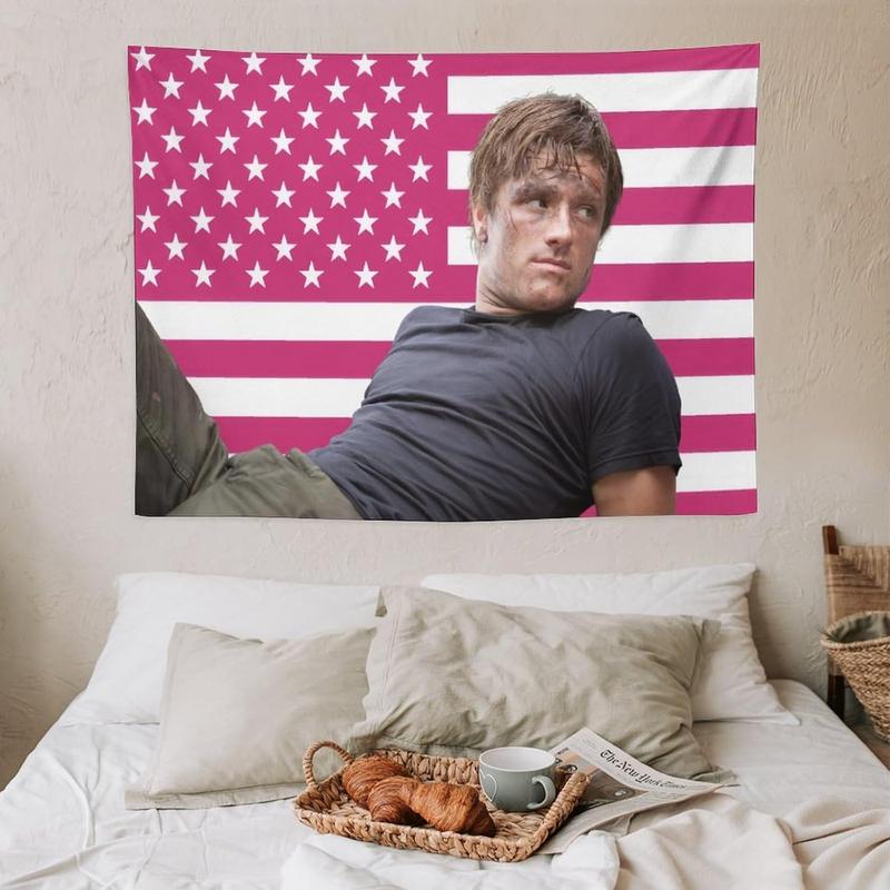 Josh Actor hutcherson Tapestry Wall Hanging Flag Art Aesthetic Poster Dorm Tapestries For Bedroom Party Home Living Room Decor 30