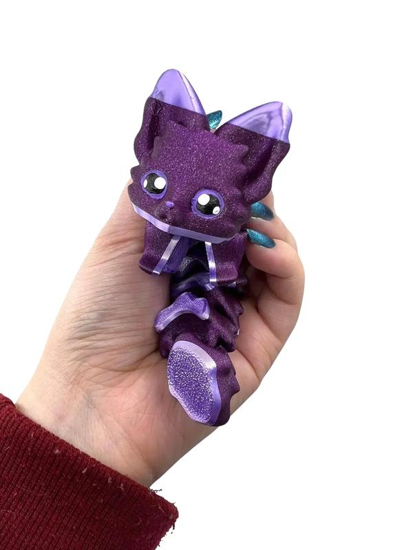 Lavender Plum Fox - 3d Printed- Fox Figurine Decor Plastic