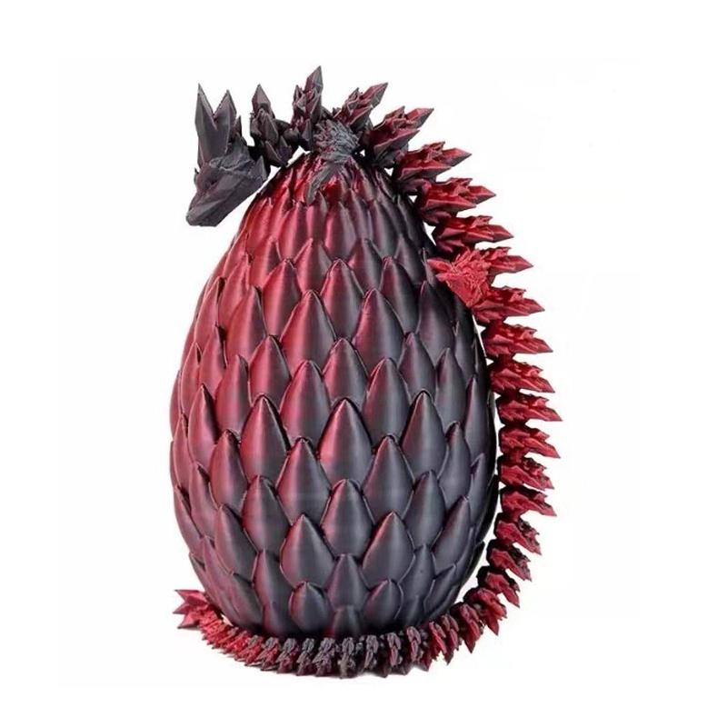 3D Printed Dragon and Egg Design Decoration Craft, 1 Set Portable Creative Unique Desktop Ornament, Ideas for Living Room, Cafe, and Room Decor, Boyfriend Gifts, Men Gifts