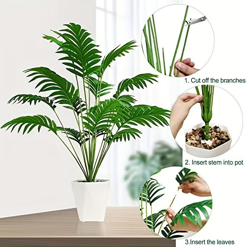 Artificial Plant without Basin, 1 Count Faux Plant, Fake Plant for Home Decor, Decorative Plant for Home Living Room Bedroom Dining Room