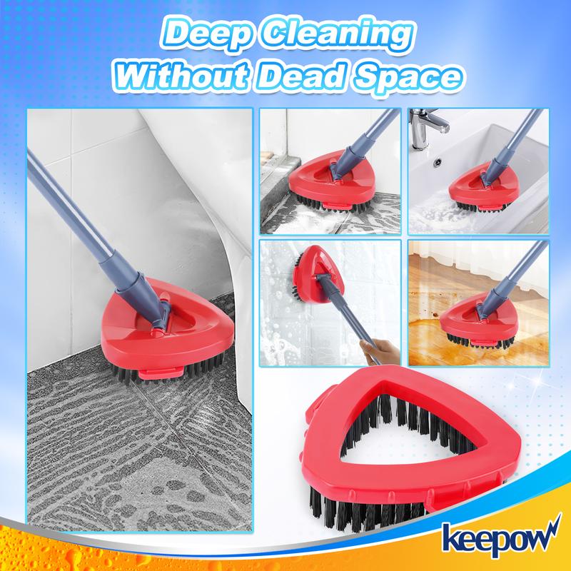 KEEPOW Scrubber Mop Head for 1 Tank System Compatible with EasyWring RinseClean Microfiber Spin Mop & Bucket Floor Cleaning System