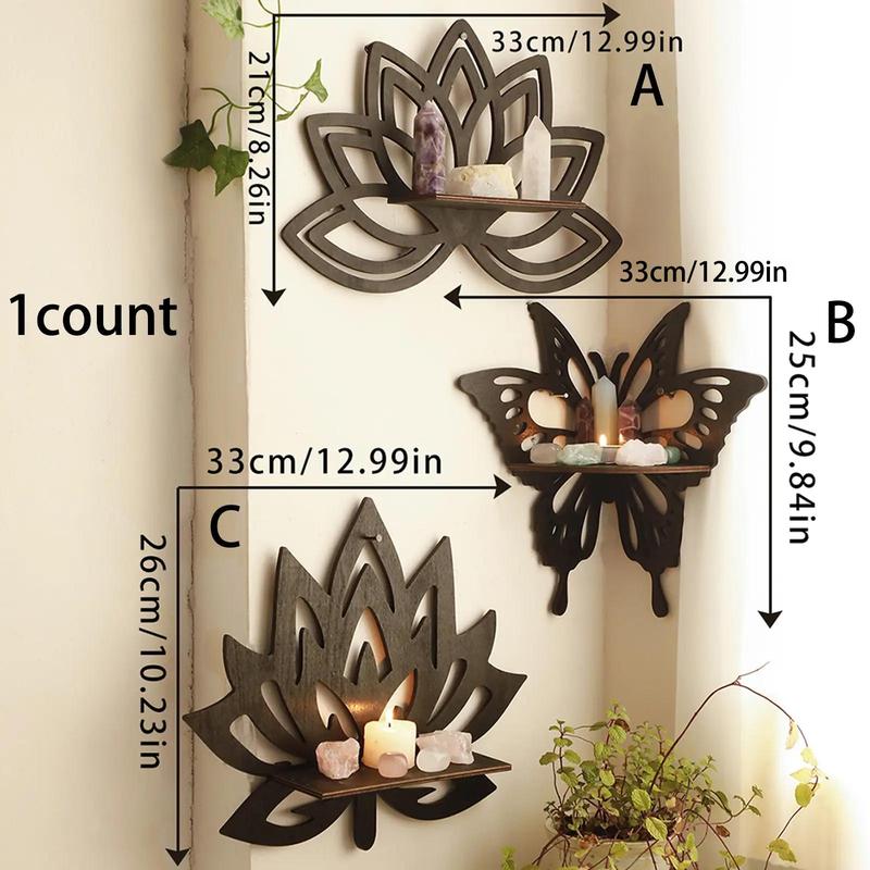 Lotus Flower or Butterfly Design Wall Hanging, 1 Count 2 Counts Wooden Hollow Out Decorative Hanging Ornament, Home Decor Supplies for Living Room Bedroom