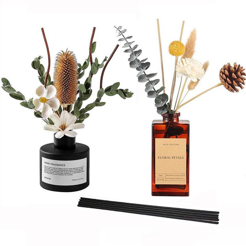 2 Pack Reed Diffuser Sets 3.38fl.oz Scent Fragrance Essential Oil Room Diffusers for Christmas Gift Home Decor