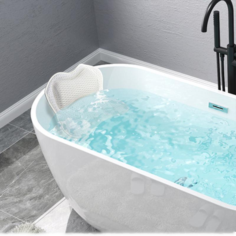 Bathtub Cushion With Suction Cup & Pillow, Comfort Non-slip Bath Mat, Soft Bath Mat, Bath Mat For Home Bathroom