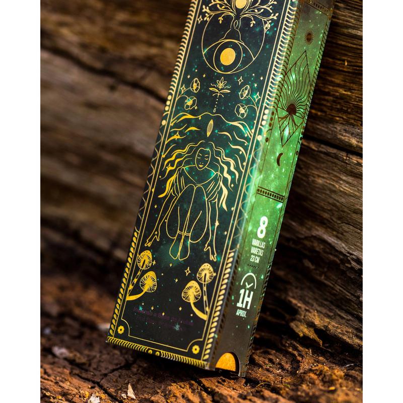 Green Sparkle Gaia Incense Sticks Fragrance Gift Eucalyptus Mother Nature Aroma Fragrance Gift