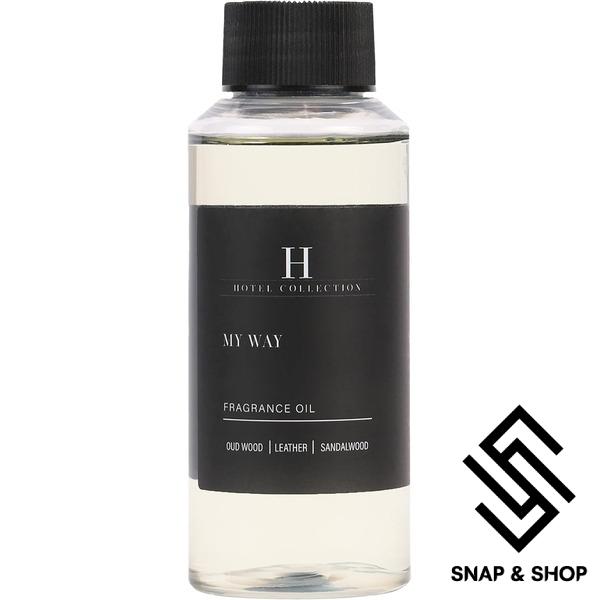 Hotel Collection 'My Way' Fragrance Oil - Luxury Aromatherapy Scent Inspired by 1 Hotel with Notes of Leather, Sandalwood, & Oud Wood - 120mL Diffuser Oil for Home & Office