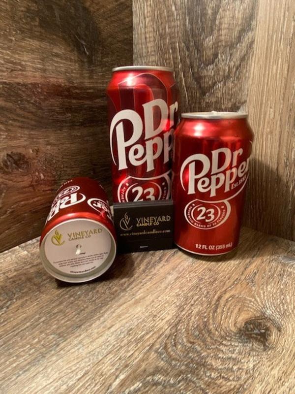 Dr Pepper Soy Candle Hand Poured Dr Pepper Soda Can Candle Custom Scented Soda Pop Candle