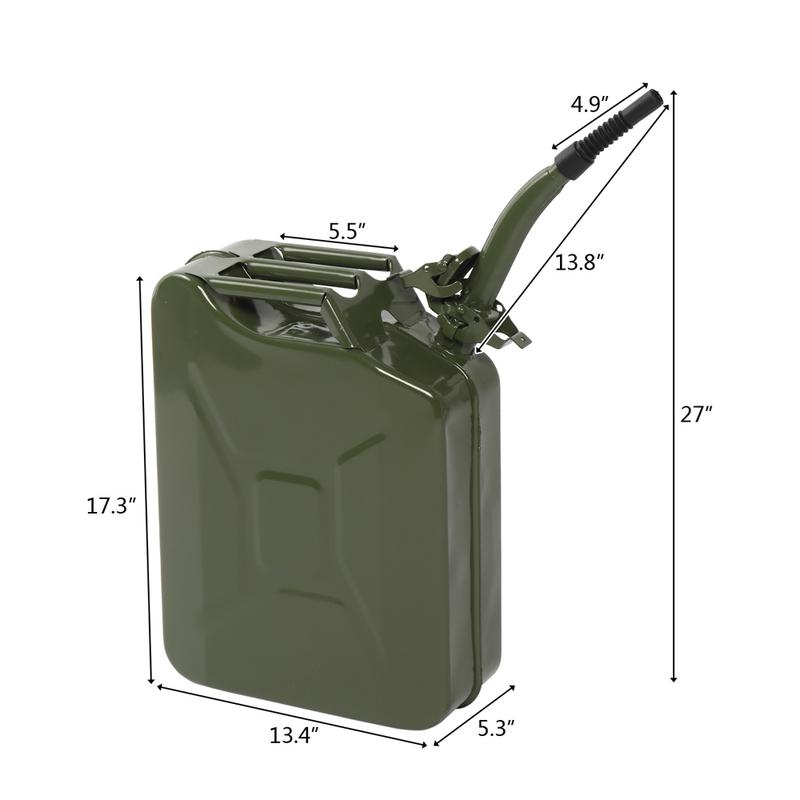 20L Portable American Fuel Oil Petrol Diesel Storage Can Army Green