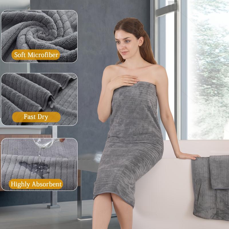 4 Pack Plus Size Oversized Bath Towels Set - Towel Sets with Extra Large 35