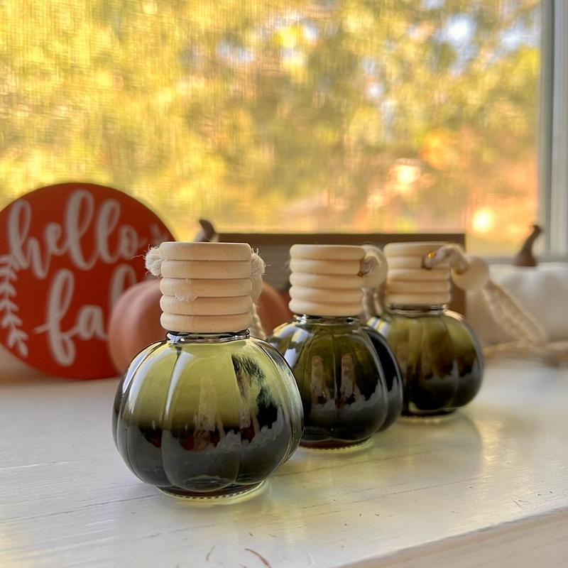 Black Tinted Pumpkin Shaped Diffusers Air Fresheners - Vanilla Cream, Snickerdoodle Cookie, Pumpkin Pie, and More - Aroma