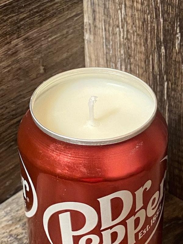 Dr Pepper Soy Candle Hand Poured Dr Pepper Soda Can Candle Custom Scented Soda Pop Candle