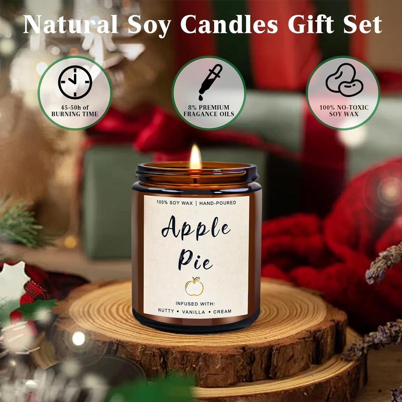 Scented Candles Set, Christmas Scented Candles Set Soy Candles for Home, 4 Pack 28oz Christmas Candles, Christmas Gifts, Candles for Women, Birthday Gifts Stocking Stuffers for Women, Adults, Men