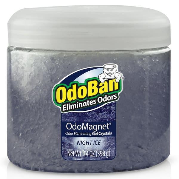 WL01 OdoBan 14 oz. OdoMagnet Odor Removing Gel Crystals, Odor Absorber and Air Freshener with Odor Eliminator Gel, Night Ice Scent Scented Perfume Aroma