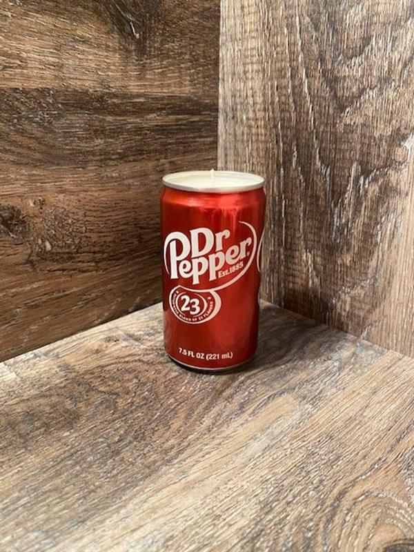 Dr Pepper Soy Candle Hand Poured Dr Pepper Soda Can Candle Custom Scented Soda Pop Candle