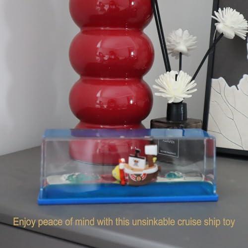 Cruise Ship Fluid Drift Bottle, Unsinkable Boat in a Box, Titanic Cruise Ship Model Liquid Wave Cruise Ship Decoration, Cruise Ship Toy, for Car Display Cases & Gifts