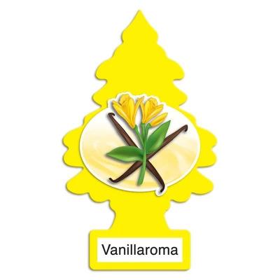 Little Trees Vanillaroma Air Freshener 6pk: Vanilla Car Freshener, Solid, Disposable, Non-Powered, Yellow, 6ct