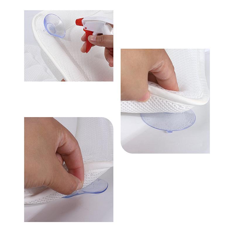 Bathtub Cushion With Suction Cup & Pillow, Comfort Non-slip Bath Mat, Soft Bath Mat, Bath Mat For Home Bathroom