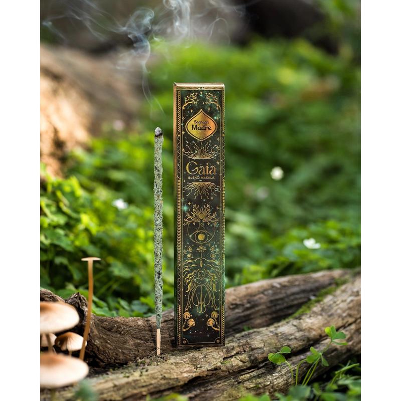 Green Sparkle Gaia Incense Sticks Fragrance Gift Eucalyptus Mother Nature Aroma Fragrance Gift