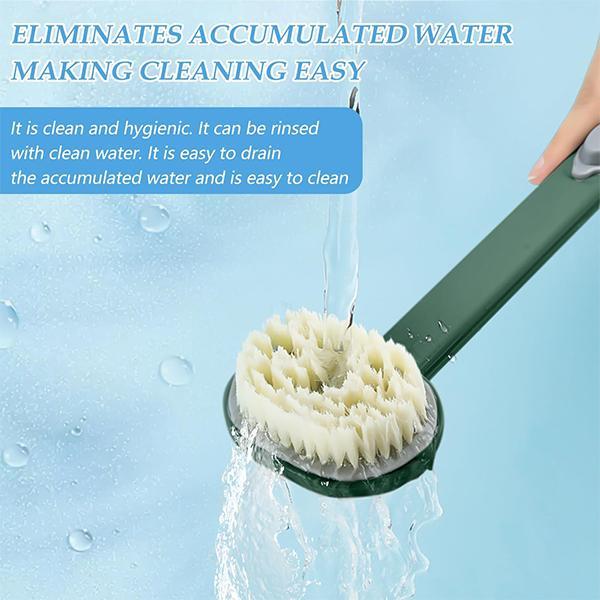 Long Handle Bath Massage Brush with Soap Dispenser – Back Scrubber for Wet & Dry Brushing, Exfoliation