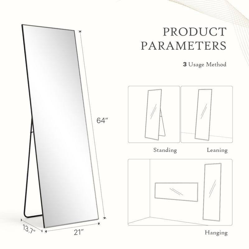 Full Length Mirror with LED Lights, 64