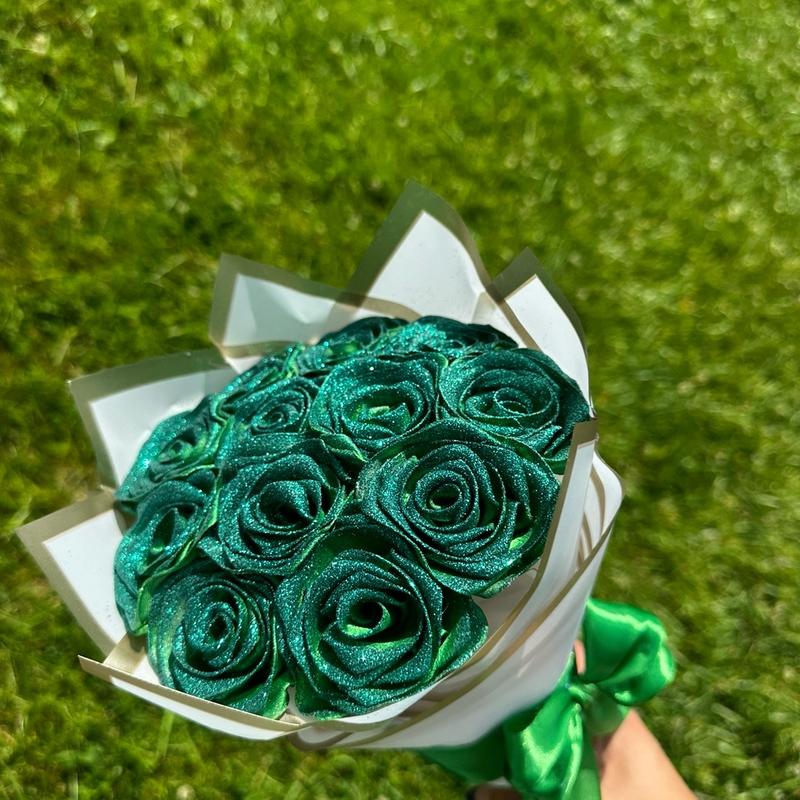 Eternal Satin Rose Bouquet  Perfect  Gift