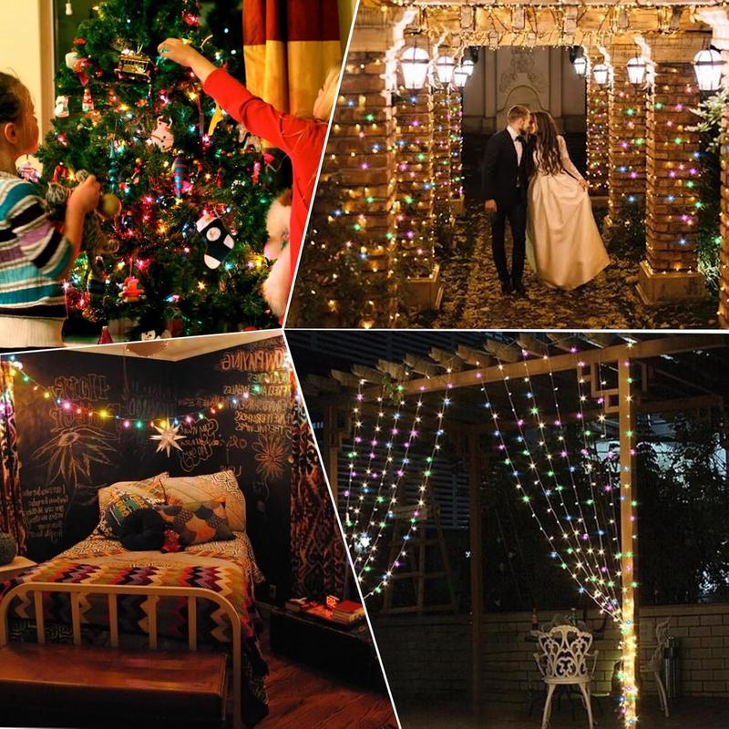 1000LED Christmas String Lights. 328FT. Waterproof. Remote. 8 Modes. Multicolored.