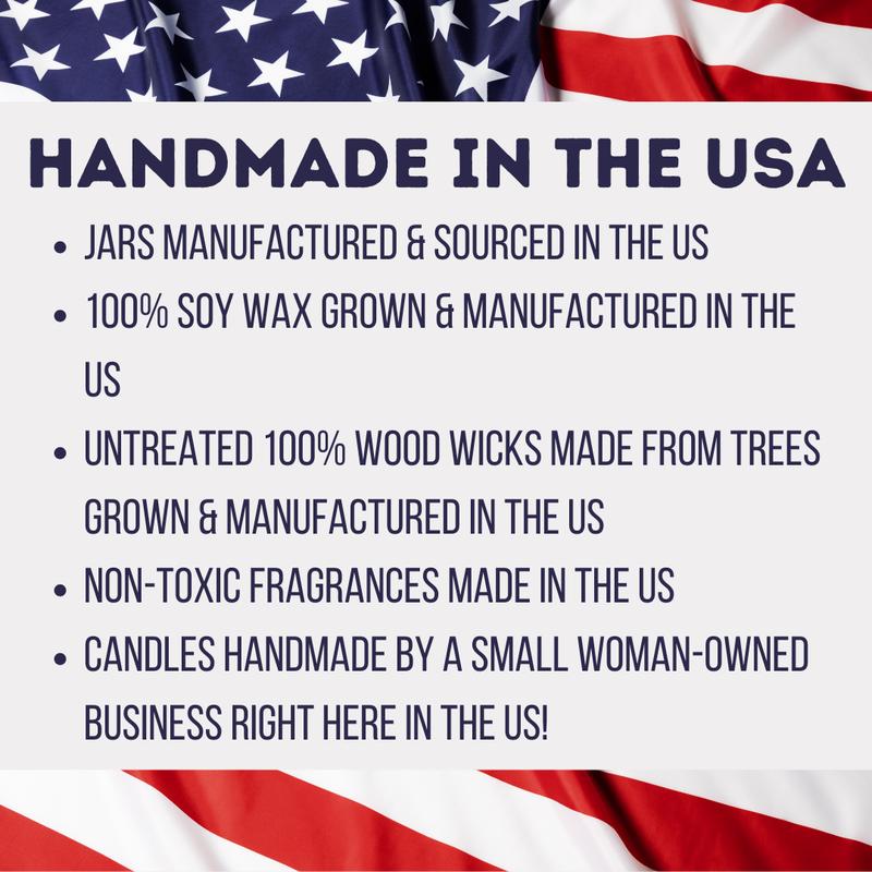 Wanderlust Candles - 100% Soy Wax Non-toxic - 12oz Wood Wick candle