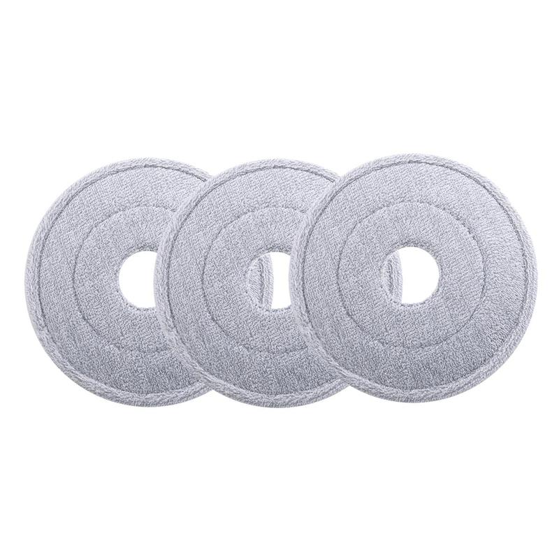 Household Cleaning Products Mop Replacement Head, 3pcs Reusable Round Microfiber Mop Pad Replacement Head, Home Care Supplies, Portable Household Floor Mop Replacement Head