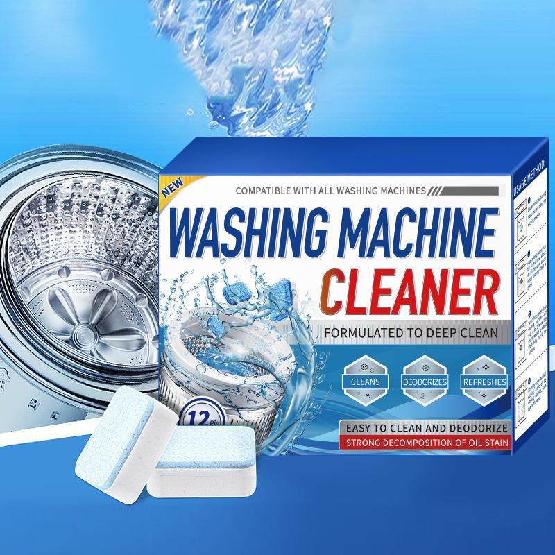 Washing Machine Cleaner Descaler, 12pcs 24pcs Deep Cleaning Tablets for Front Loader & Top Load Washer, Clean Inside Drum & Laundry Tub Seal Tool for Home Dormitory Laundry Room, Men Gifts