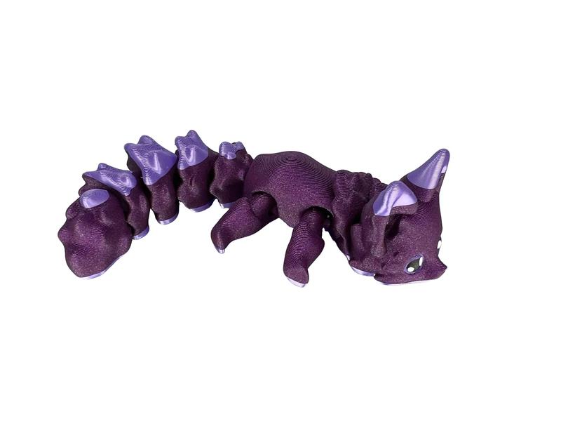 Lavender Plum Fox - 3d Printed- Fox Figurine Decor Plastic