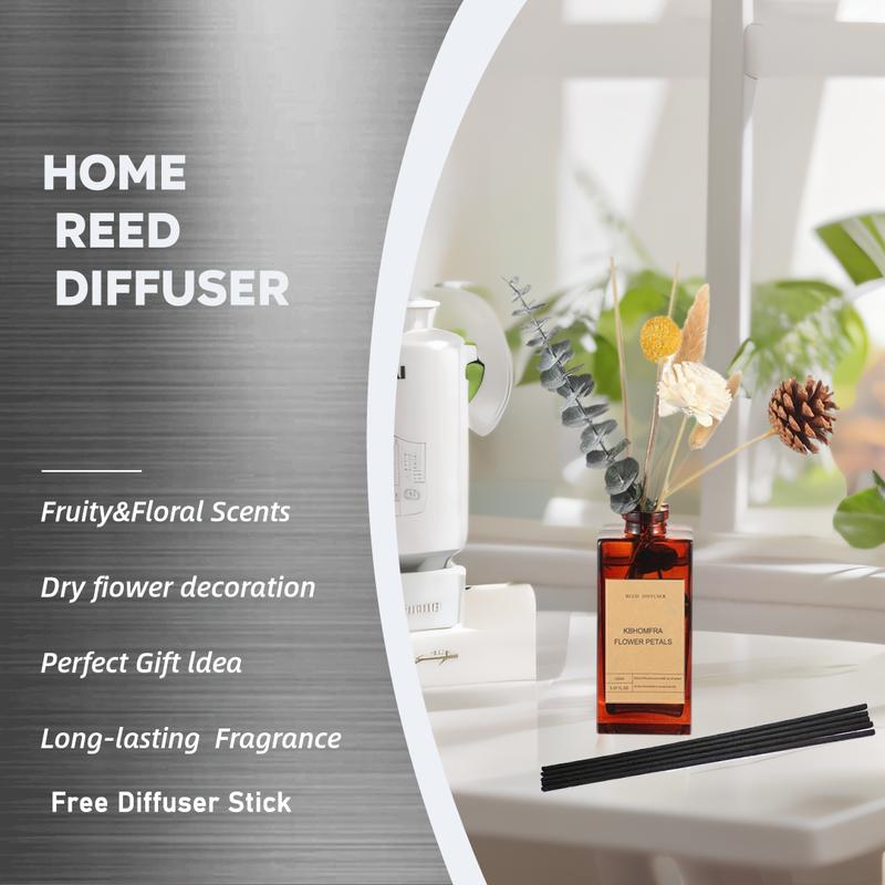 2 Pack Reed Diffuser Sets 3.38fl.oz Scent Fragrance Essential Oil Room Diffusers for Christmas Gift Home Decor