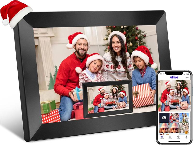 Uhale Digital Picture Frame WiFi Smart Slideshow Picture Frames 10.1Inch HD Digital Photo Frame, 16GB Storage, Electronic Picture Frame Easy to Share Photos and Video via Uhale APP-Gifts for Family