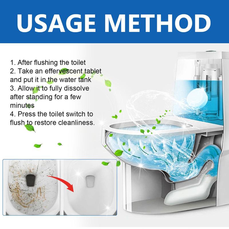 JAYSUING Automatic Toilet Cleaner, Universal Toilet Bowl Cleaner, Efficient Toilet Cleaning Tablet, Toilet Cleaning Sheet for Home, RV