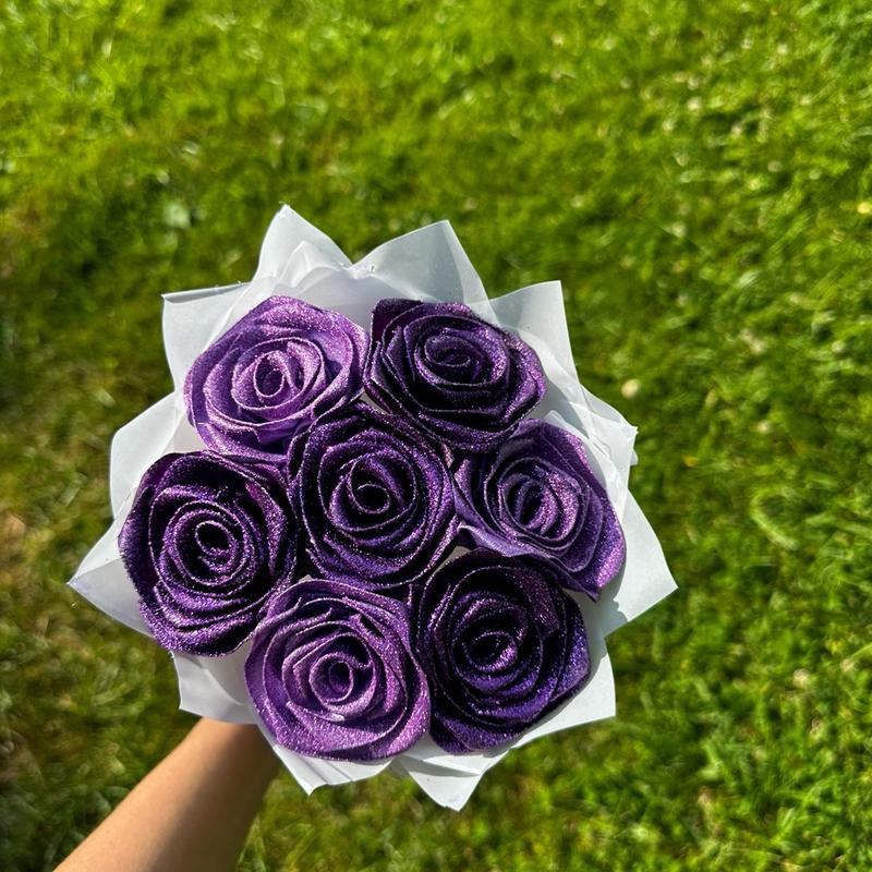 Eternal Satin Rose Bouquet  Perfect  Gift