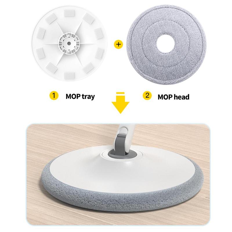 Household Cleaning Products Mop Replacement Head, 3pcs Reusable Round Microfiber Mop Pad Replacement Head, Home Care Supplies, Portable Household Floor Mop Replacement Head