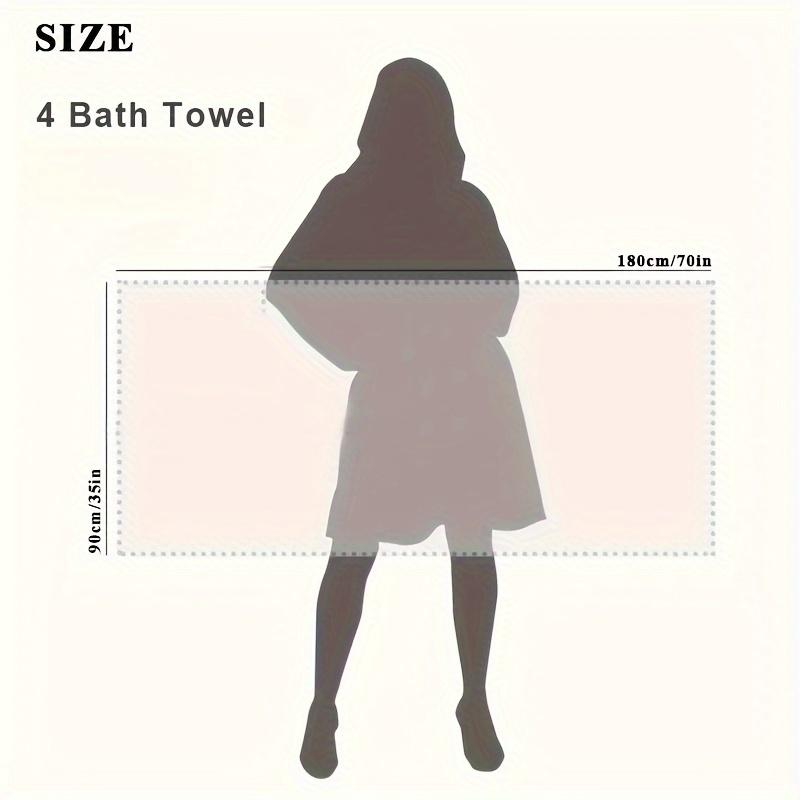 4 Pack Plus Size Oversized Bath Towels Set - Towel Sets with Extra Large 35