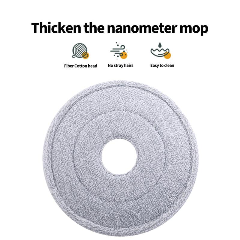 Household Cleaning Products Mop Replacement Head, 3pcs Reusable Round Microfiber Mop Pad Replacement Head, Home Care Supplies, Portable Household Floor Mop Replacement Head