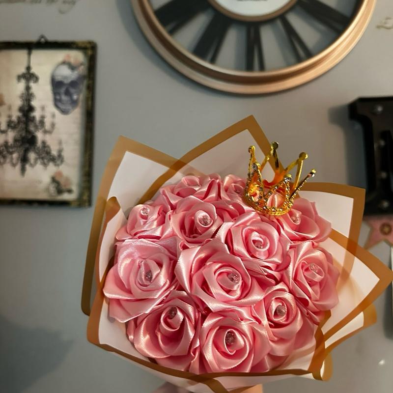 Eternal Satin Rose Bouquet  Perfect  Gift