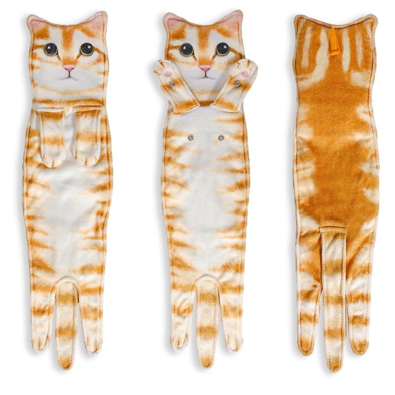 Cat towel absorbs water and washes face cat can  towel cute cartoon Hanging Hangable